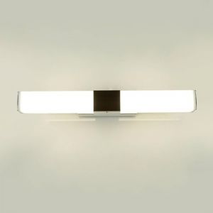 Licht-erlebnisse - led Spiegelleuchte Edelstahl 40 cm breit IP44 Chrom Weiß länglich 4100 k neutralweißes Licht 630 lm