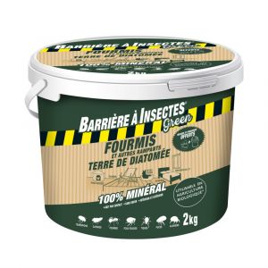 Barrière à Insectes GREEN Anti-fourmis et autres rampants - Terre de Diatomée - Seau de 2 kg