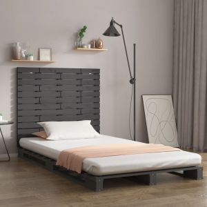 VidaXL Tête de lit murale Gris 141x3x91,5 cm Bois massif de pin