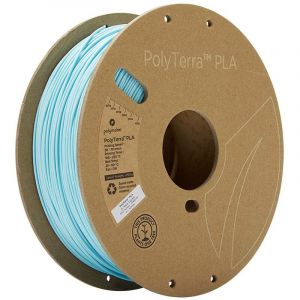 Image de Polymaker 70910 PolyTerra Filament PLA faible teneur en plastique, hydrosoluble 1.75 mm 1000 g bleu glacier 1 pc(s)