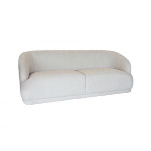 Now's Home Canap&eacute; en Velours Huton &eacute;cru - L.203xH.72xP.94 cm