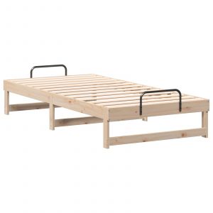 VidaXL Cadre De Lit Avec Poignées De Transport Marron 75 X 190 Cm