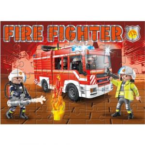 DOHE Educa Puzzle pour Enfant pièces, 65013, Playmobil Firefighter, 48 Piezas