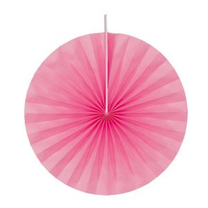 Ruedelafete Lot de 4 éventails papier 20cm, Fuchsia