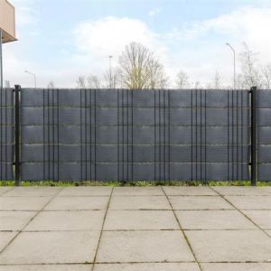 VidaXL Paravents de balcon 10 pcs anthracite 255x19 cm r&eacute;sine tress&eacute;e, &eacute;cran de jardin, &eacute;cran ext&eacute;rieur, &eacute;cran d&rsquo;intimit&eacute; 156311