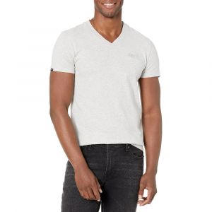 Superdry Vintage Logo EMB Vee Tee T-Shirt, Glacier Grey Marl, M Homme