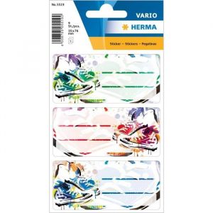Herma Étiquette pour livres VARIO 'Chucks', 76 x 35 mm - Lot de 12