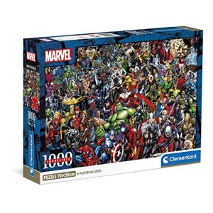 Clementoni Marvel Marvel-1000 Pièces-Puzzle, Divertissement pour Adultes-Fabriqué en Italie, 39709