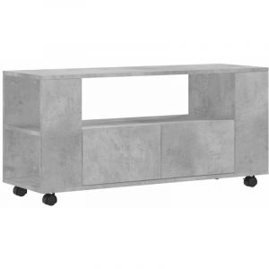 VidaXL Meuble TV gris b&eacute;ton 102x34,5x43 cm bois d'ing&eacute;nierie 833746