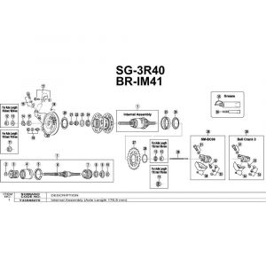 Shimano SG-3R40 Nexus internal assembly