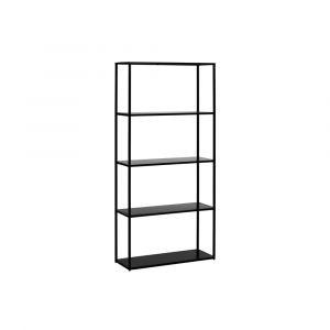 Loungitude Etagère filar en métal - 75 x 27 x 154 cm - Noir - Noir