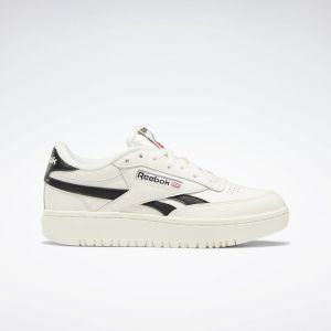 Reebok Club C Double - Baskets chunky - Blanc et noir