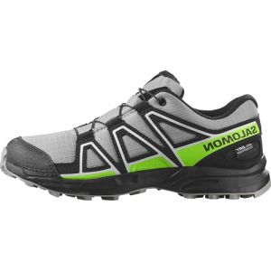 Salomon Speed Cross imperméables pour Juniors, Alloy/BK/GR, Chaussures de randonnée polyvalentes pour Le Confort, idéales pour la randonnée et Le Trail Running Lors d'aventures en Plein air. 3.8