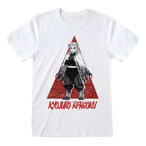 Tueur de démons Rengoku Tri Hommes T-shirt DEM05663TSW