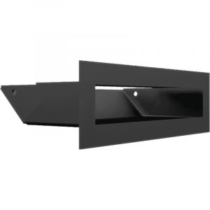 Kratki Grille de Ventilation AIR | Grille d'air Chaud 6 x 20 cm | Noir | Grille d'extraction pour Ventilation de chemin&eacute;e | Prise d'air &agrave; Un Angle de 45 degr&eacute;s | r&eacute;sistant &agrave; la surchauffe