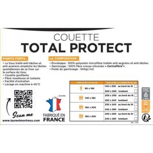 Couette Total Protect 240 x 260 MI SAISON MORTREUX
