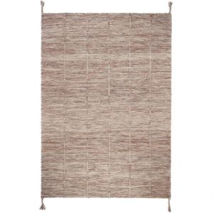 Nattiot Tapis Contemporain Rectangle Laine 120x170cm Lhena brun rose M