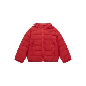 Guess Doudounes enfants HOODED LS PADDED PUFFER W ZIP Rouge - Taille 2 ans,3 ans,4 ans,5 ans,6 ans