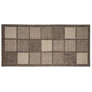 Image de Tapis de Couloir Vintage "Dalles" 50x120cm Taupe Prix