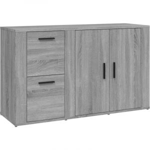 VidaXL Buffet Sonoma gris 100x33x59,5 cm Bois d'ingénierie