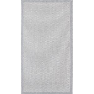 Tapis d'Extérieur et Intérieur - Gris et Ivoire - 80x150cm