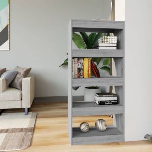 VidaXL Bibliothèque/Cloison Sonoma gris 60x30x135 cm Bois d'ingénierie