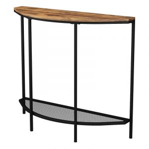 Vicco - Table basse Fyrk, Chêne rustique, 92 x 81.5 cm avec une étagère ouverte