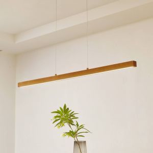 Lucande - led Suspension à intensité variable 'Nihalo' en bois pour salon & salle à manger