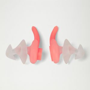 Speedo Biofuse Earplug - Bouchons d’oreille taille One Size, clear / fluro tangerine