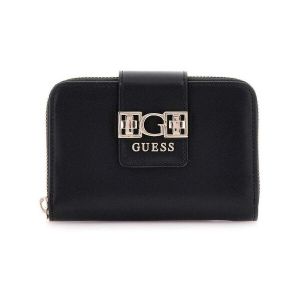 Guess Porte-monnaie noir pour femme - Jane Zip Around Wallet M 323234