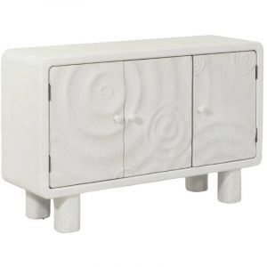 Made In Meubles - Buffet 3 portes en mdf blanc effet b&eacute;ton Dana&eacute;
