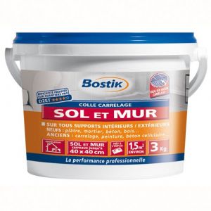 Bostik Colle sol et mur - Seau 3 kg