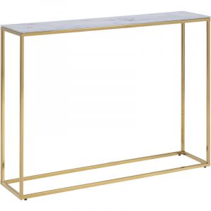 Emob Ebuy24 - Alisma Console, impression marbre blanc. - Blanc
