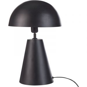 Image de Beliani Lampe de Table Moderne en M&eacute;tal Fer Abat-Jour Ouvert Forme Irr&eacute;guli&egrave;re Noir Palmiet