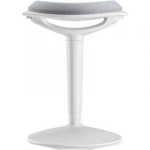wiltec Tabouret ergonomique assis debout – 42 x 34 x 55-70 cm – Capacité max. 100 kg – Couleur grise – avec Ressort à gaz – Fauteuil de bureau,