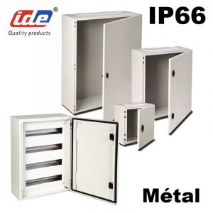 Image de Ide Coffret électrique étanche IP66 en métal Argenta - HxLxP - 400X300X200 Porte vitrée