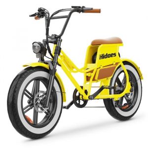 Vélo Électrique Hidoes Hd-C8 - Moteur 700w Batterie 48v17ah Roues De 20 Pouces Freins À Disque - Jaune