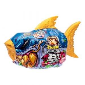 Trésor X Méga Requin Dissection, Ouvre la mâchoire du MÉGA requin de 30 cm, + de 35 surprises à l’intérieur, 4 éléments souples, élastiques et visqueux, Découvriras-tu un trésor en or VÉRITABLE ?