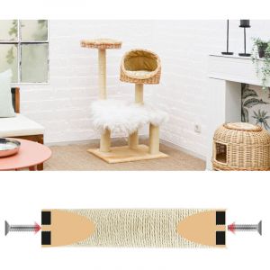 Image de Eyepower 30 cm Poteau de Rechange Arbre à Chat ø 7,4 cm - M8 Colonne - Grattoir en Sisal