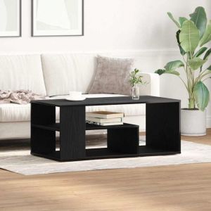 VidaXL Table basse Ch&ecirc;ne noir 100 x 50 x 40 cm Bois d'ing&eacute;nierie