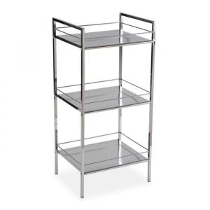 Versa Hannover Meuble pour la salle de bain, 84 x 31 x 19 cm,Acier, Argent