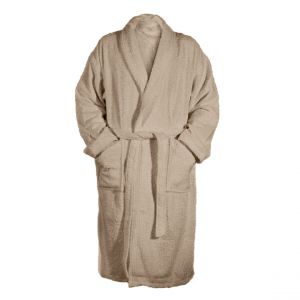 Peignoir &agrave; Col Chale 450 m&sup2; TERTIO - Beige Ficelle