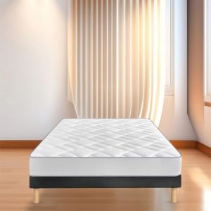 By Sommiflex - Sommier Tapissier Noir 90x190|fabrication Francaise Artisanale|