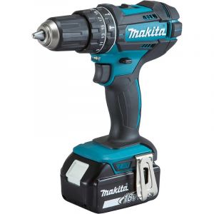 Makita Perceuse visseuse &agrave; percussion LXT DHP482 18V, 2 x 3,0Ah Li-Ion + 1 chargeur + 1 coffret