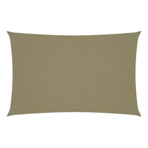 VidaXL Voile de parasol Tissu Oxford rectangulaire 5x8 m Beige