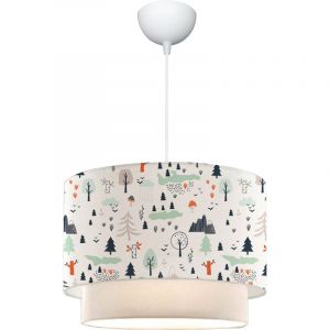 Lustre lampe lumière suspendu suspension lurgan pour enfant E27 70 cm motif de l'arbre 03_0007547