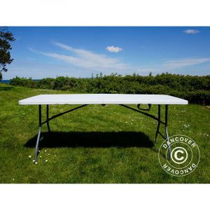 Table pliante 180x74x74cm, gris clair (1 pièce) DANCOVER