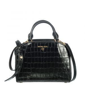 Image de Michael Kors Sac cabas Cleo cuir façon croco Noir Michael