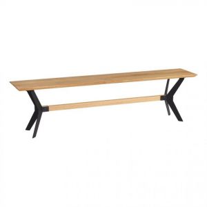 Time Banc L.180 EMELINE chêne massif /métal noir