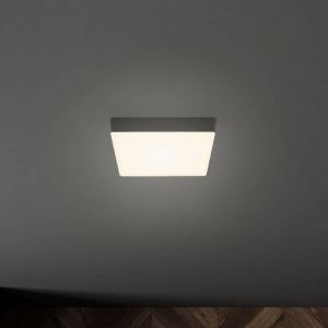 Plafonnier led Briloner leuchten flame, 11 w, 1000 lm, IP20, noir, métal-plastique, 15,7 x 15,7 x 3,6 cm